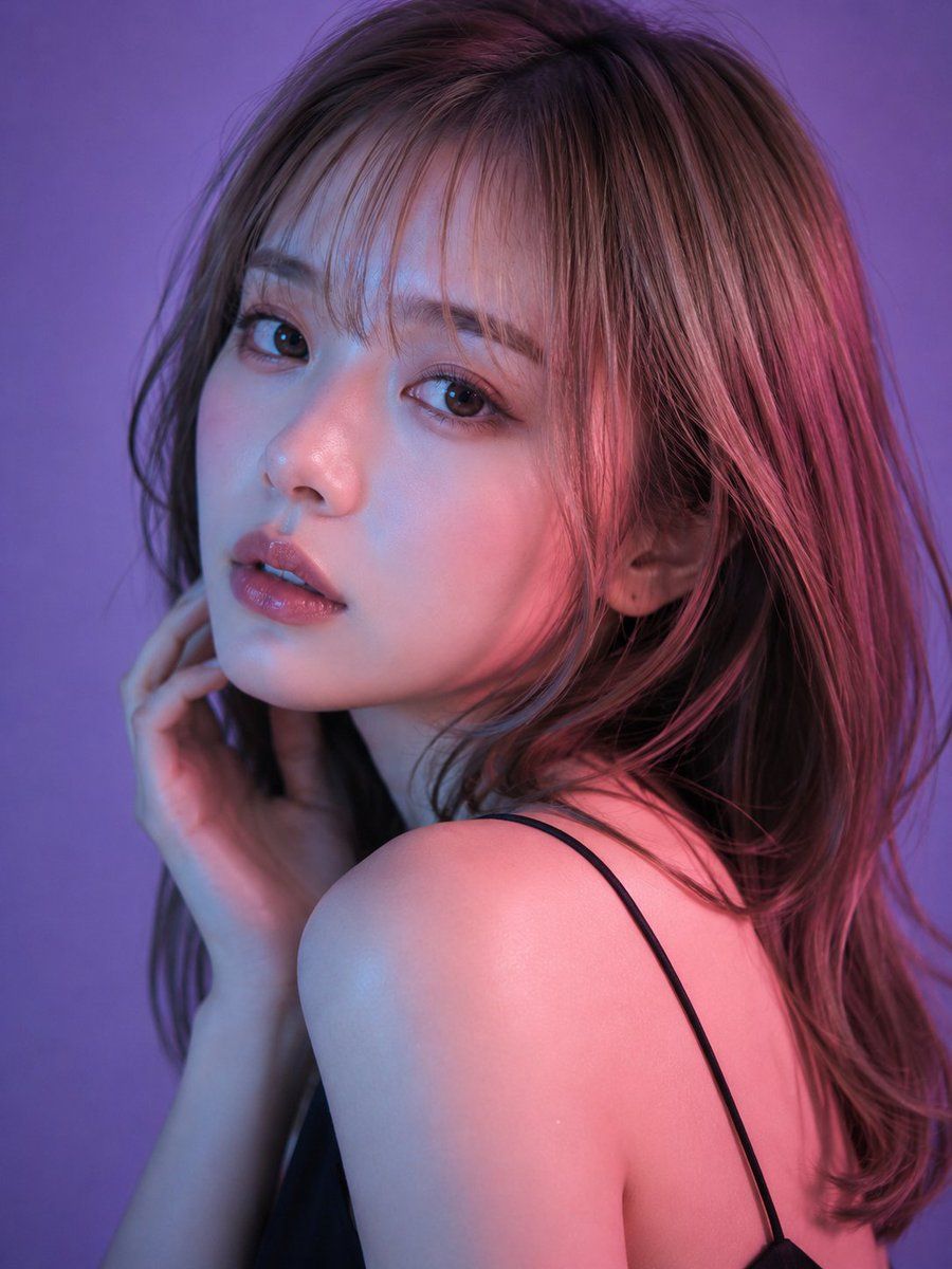 Neon Dual-Lighting Beauty Portrait