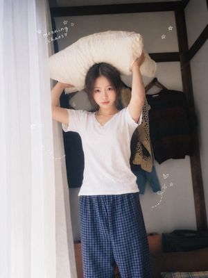 Cozy Morning Pillow Portrait - 1