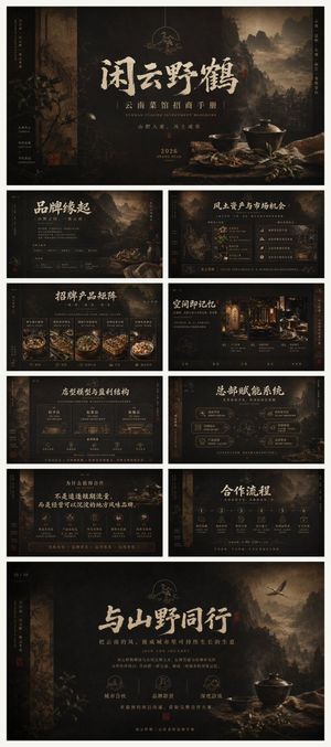 다크 운남 레스토랑 브로슈어 덱