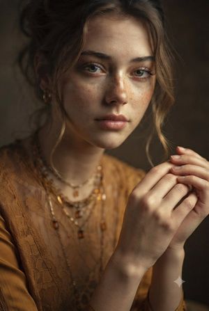 Vintage Mustard Dress Portrait - 2