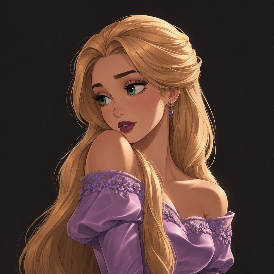 Elegant Fantasy Princess in Royal Gown