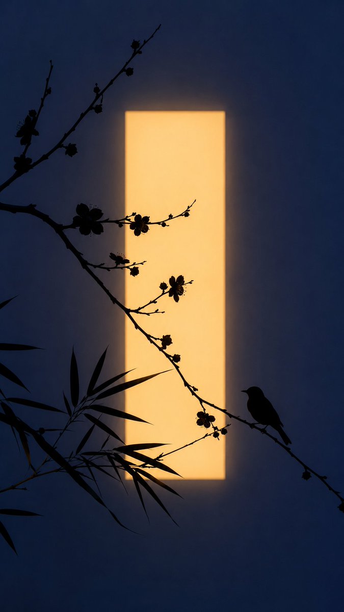 Chinese Silhouette Lantern Wallpaper