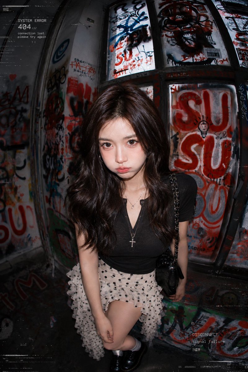 Graffiti Stairwell Sweet-Goth Fashion Portrait