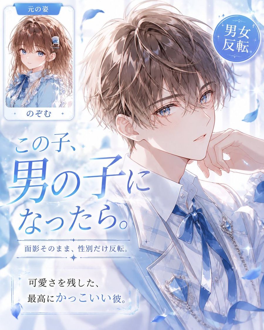 Gender-Reversal Anime Magazine Cover