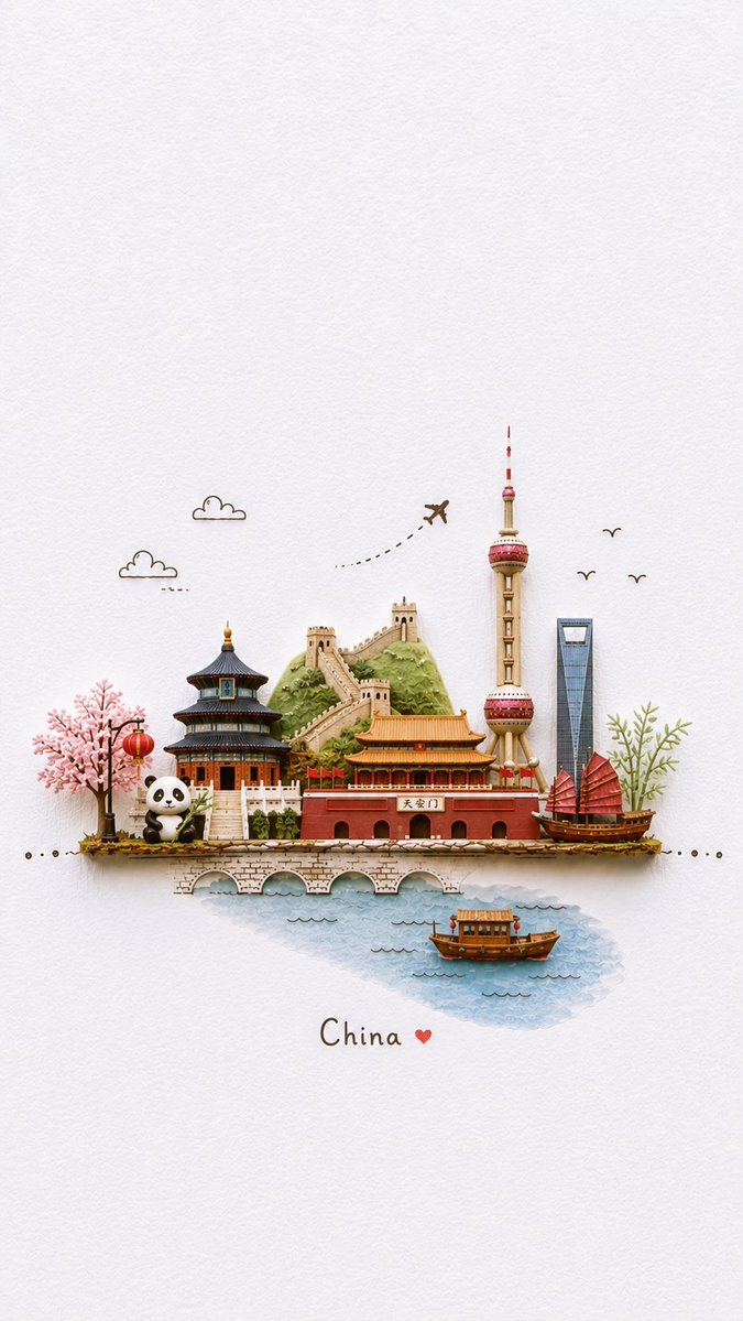 Miniature Paper-Craft Travel Illustration