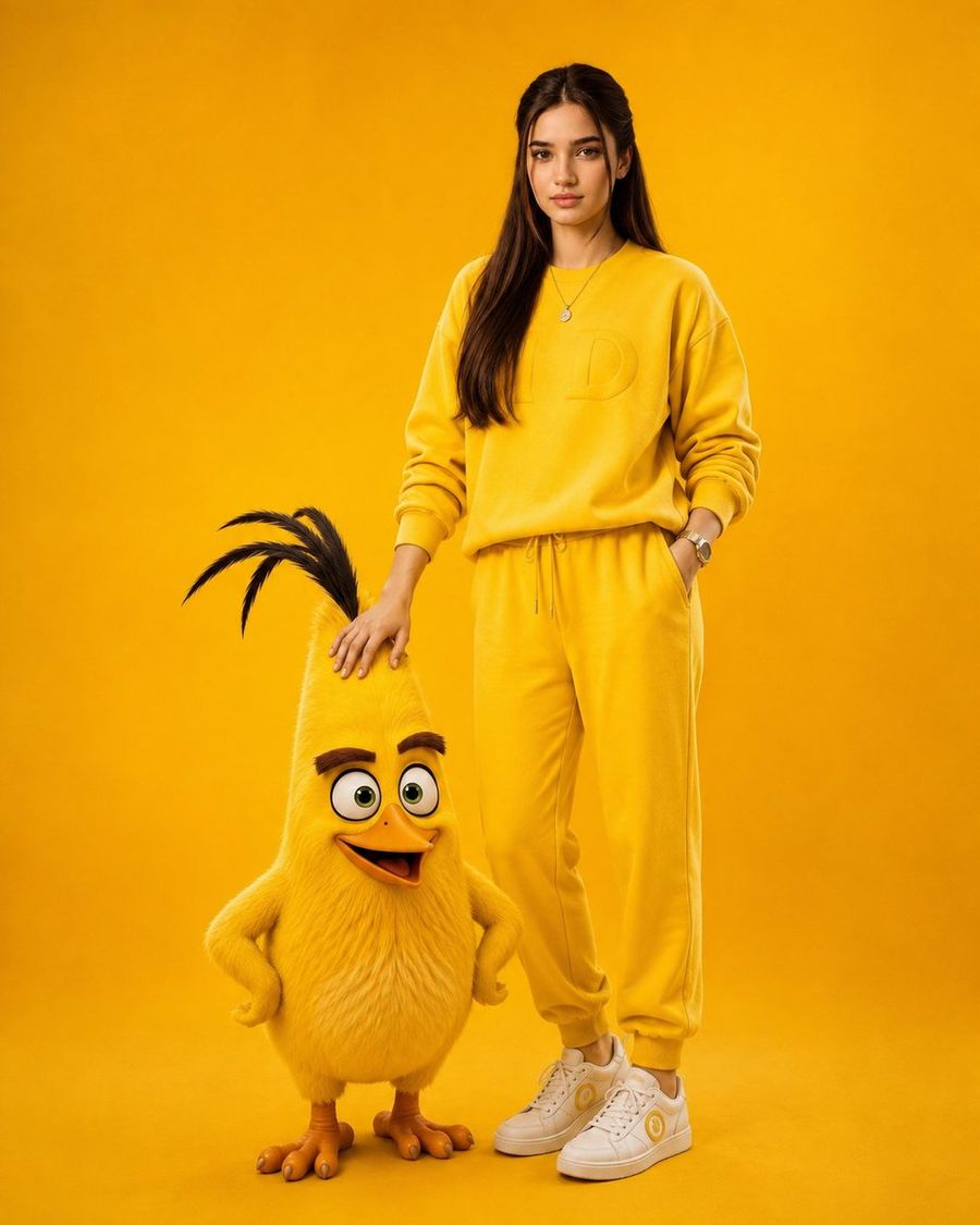 Fashion Portrait with Labubu Character