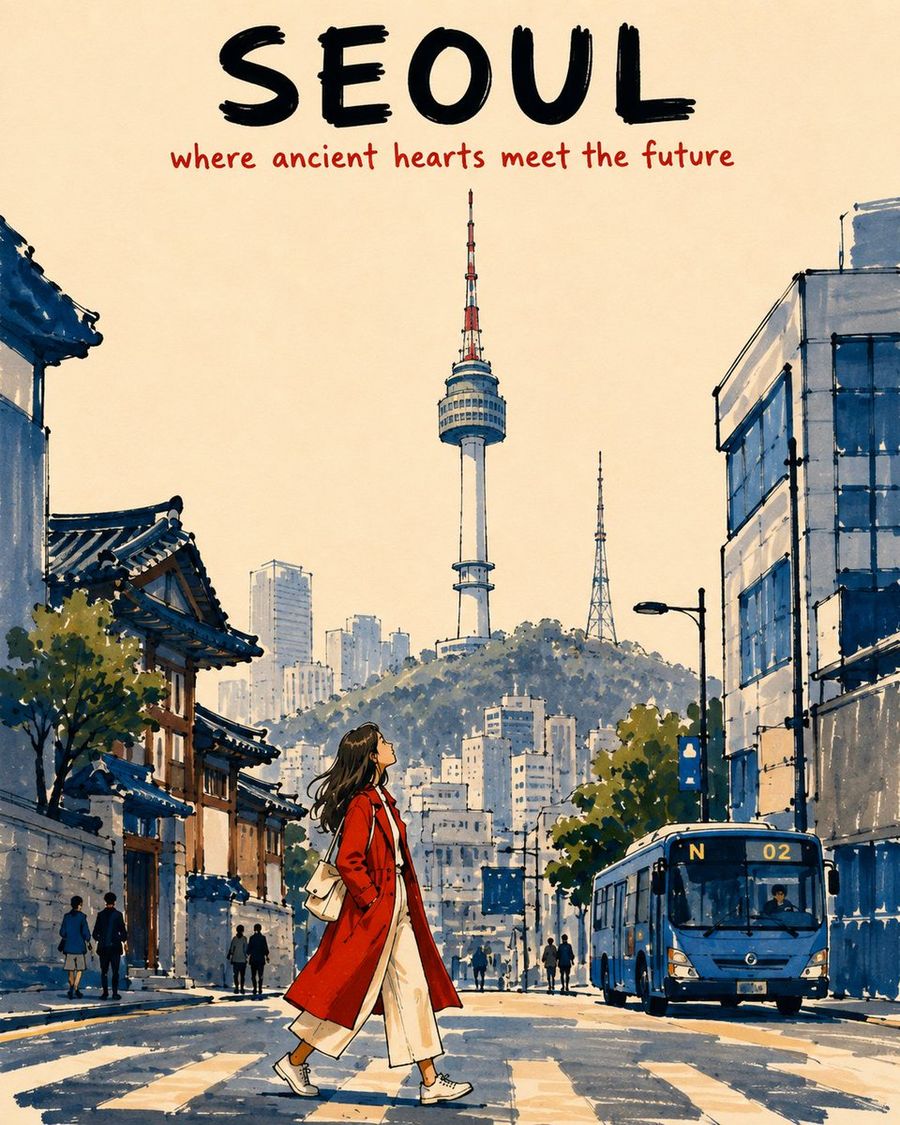 Alcohol Marker Travel Poster Prompt