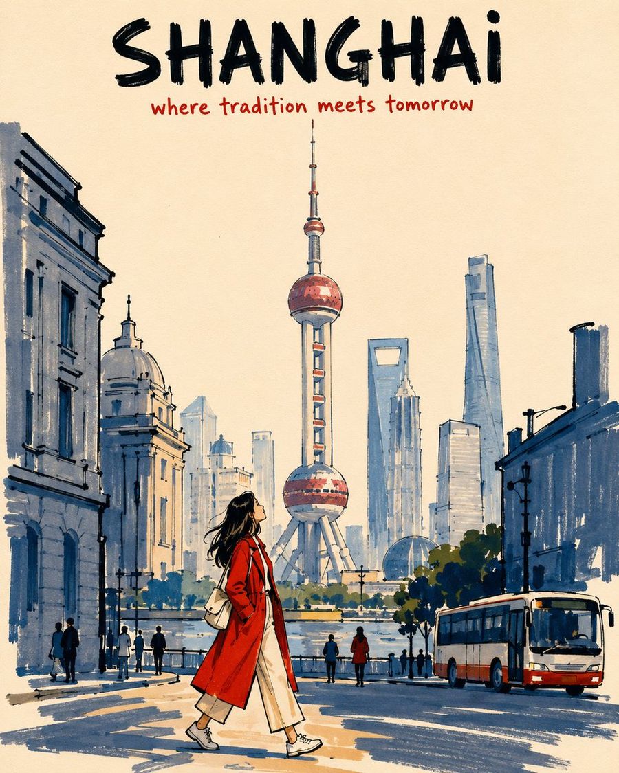 Alcohol Marker Travel Poster Prompt