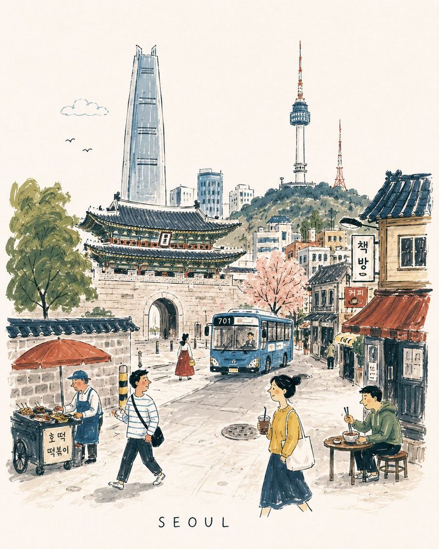 Mid-Century City Travel Picture Book