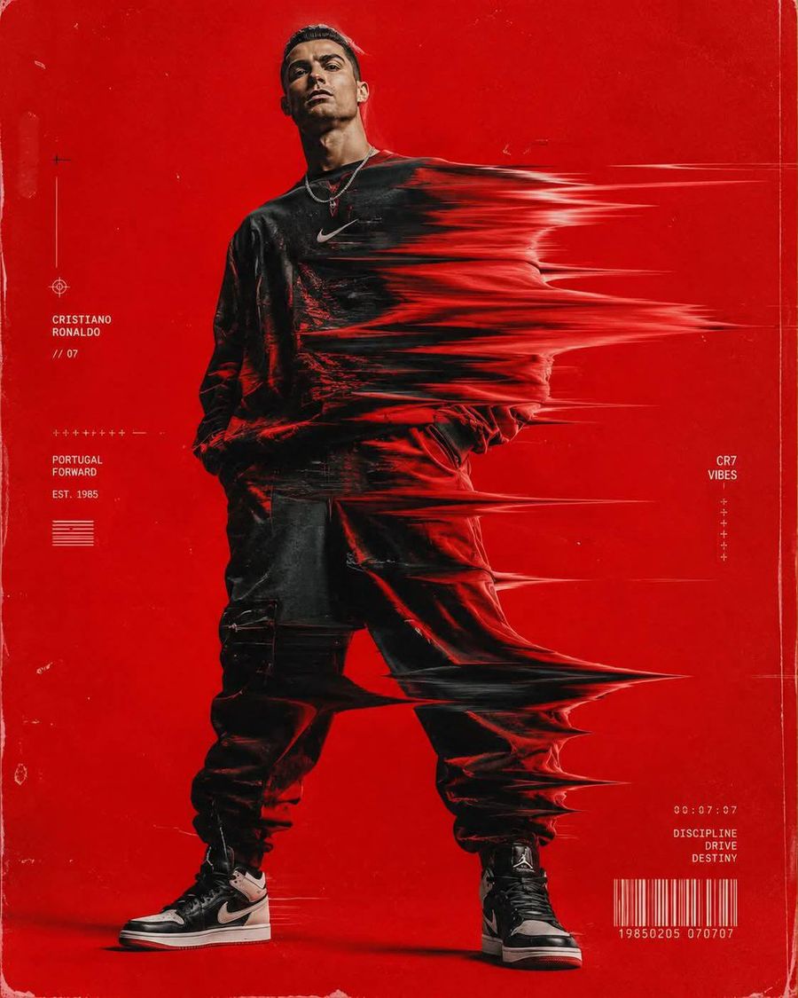 Ultra-Premium Cinematic Sports Glitch Poster