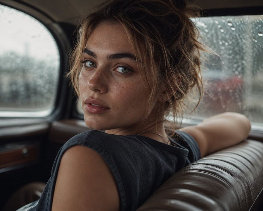 Cinematic Vintage Car Portrait