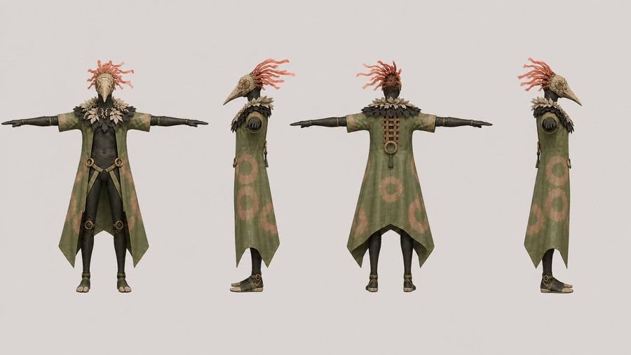 Bird Shaman Character Turnaround
