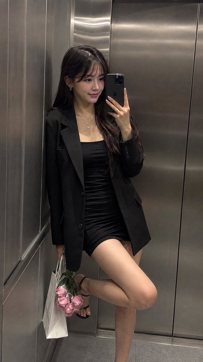 Hyperrealistic Mirror Selfie Portrait