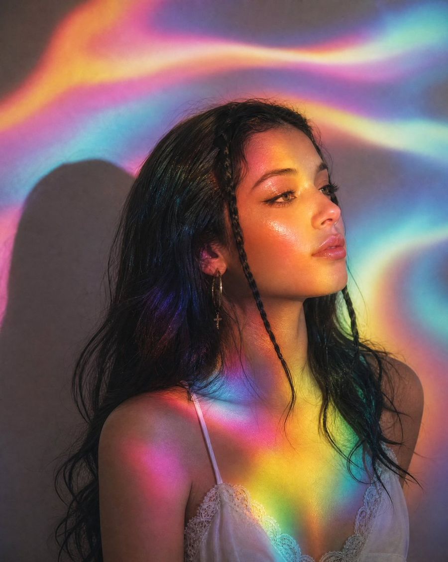 Rainbow Halo Editorial Portrait