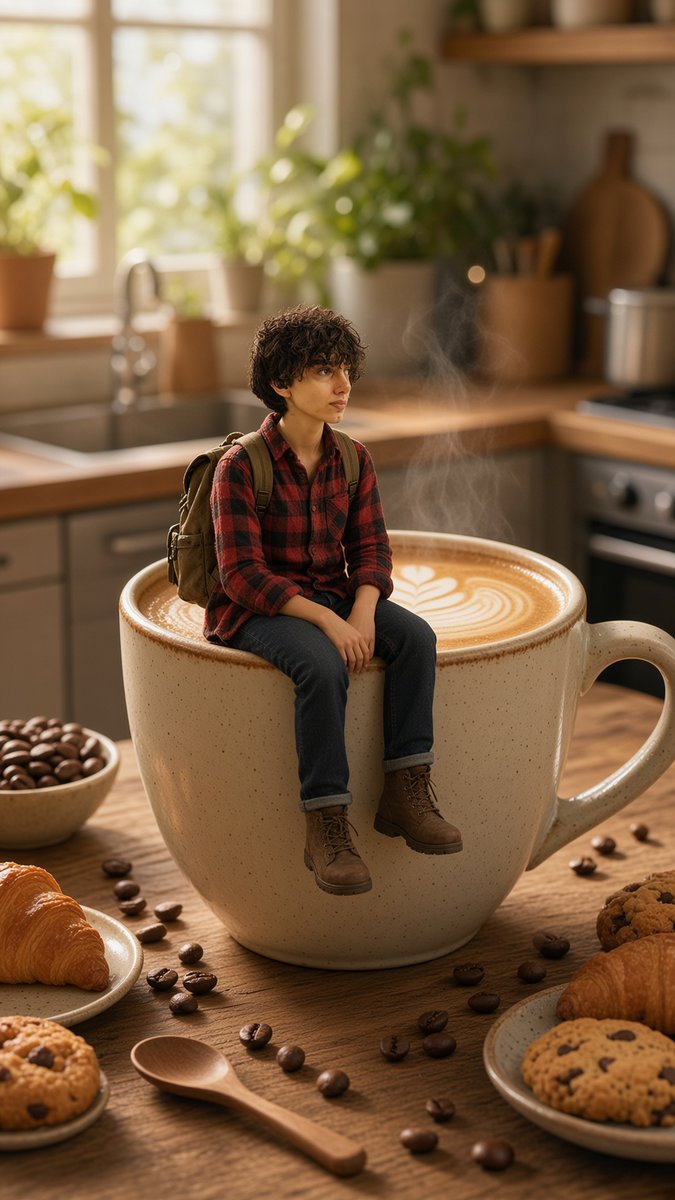 Tiny Traveler on Giant Latte