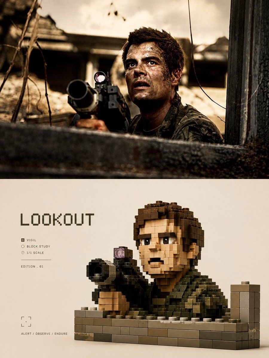 LEGO Voxel Art 포스터 스타일