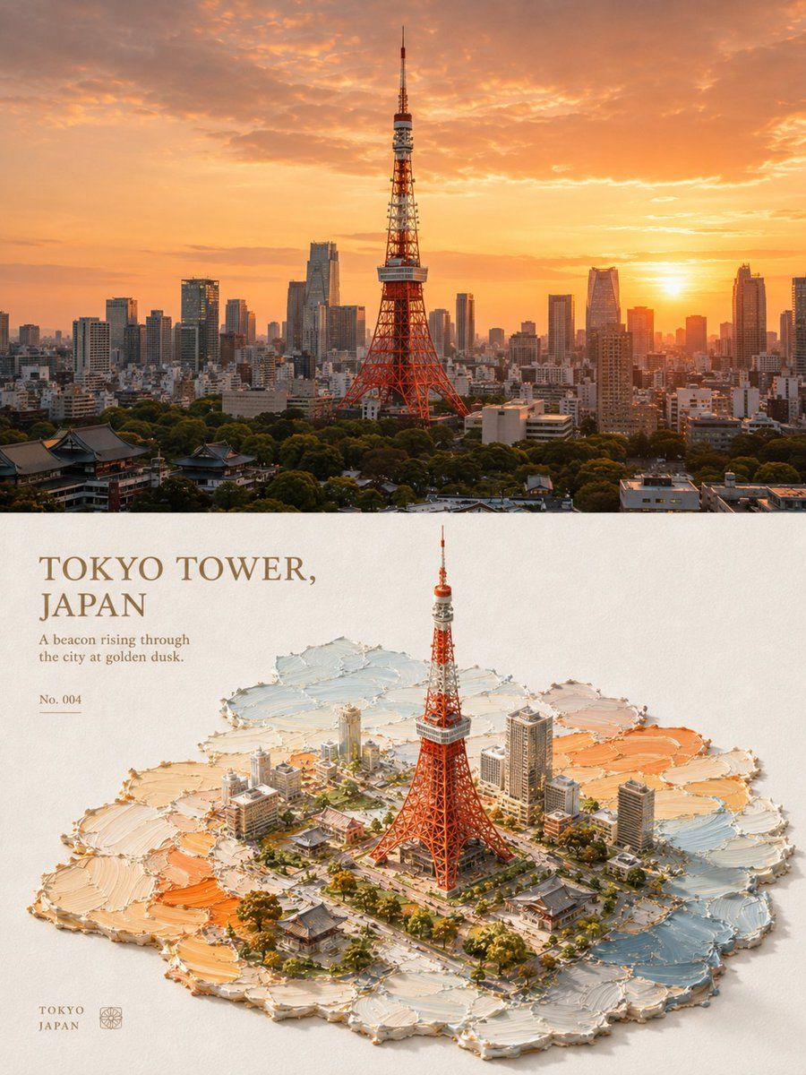 3D 等距厚塗海報