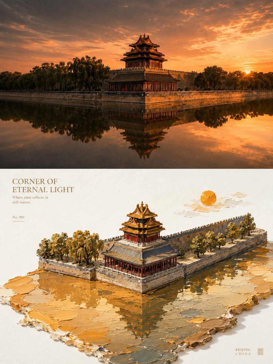 3D 等距厚塗海報