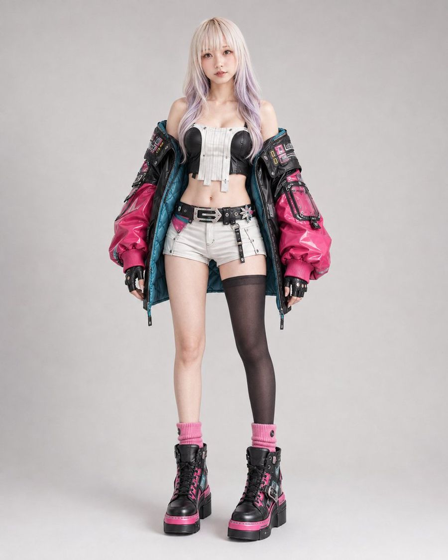 Cyberpunk Technische Bomberjacke