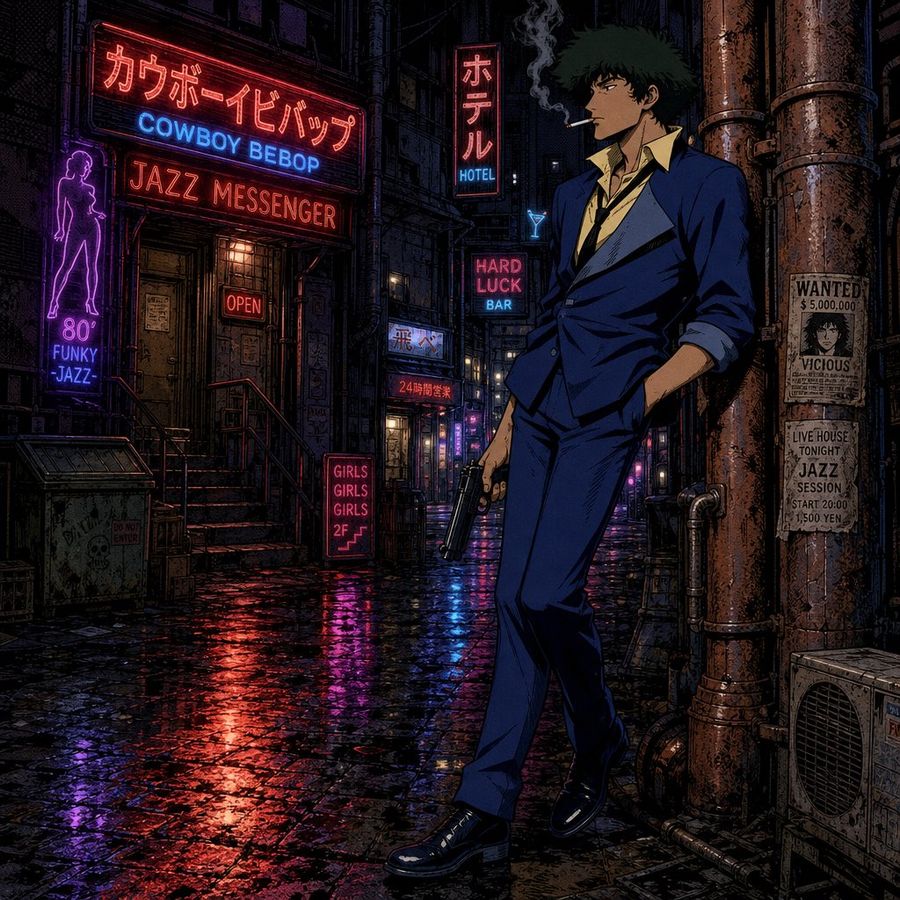 Estilo de cómic de Spike Spiegel