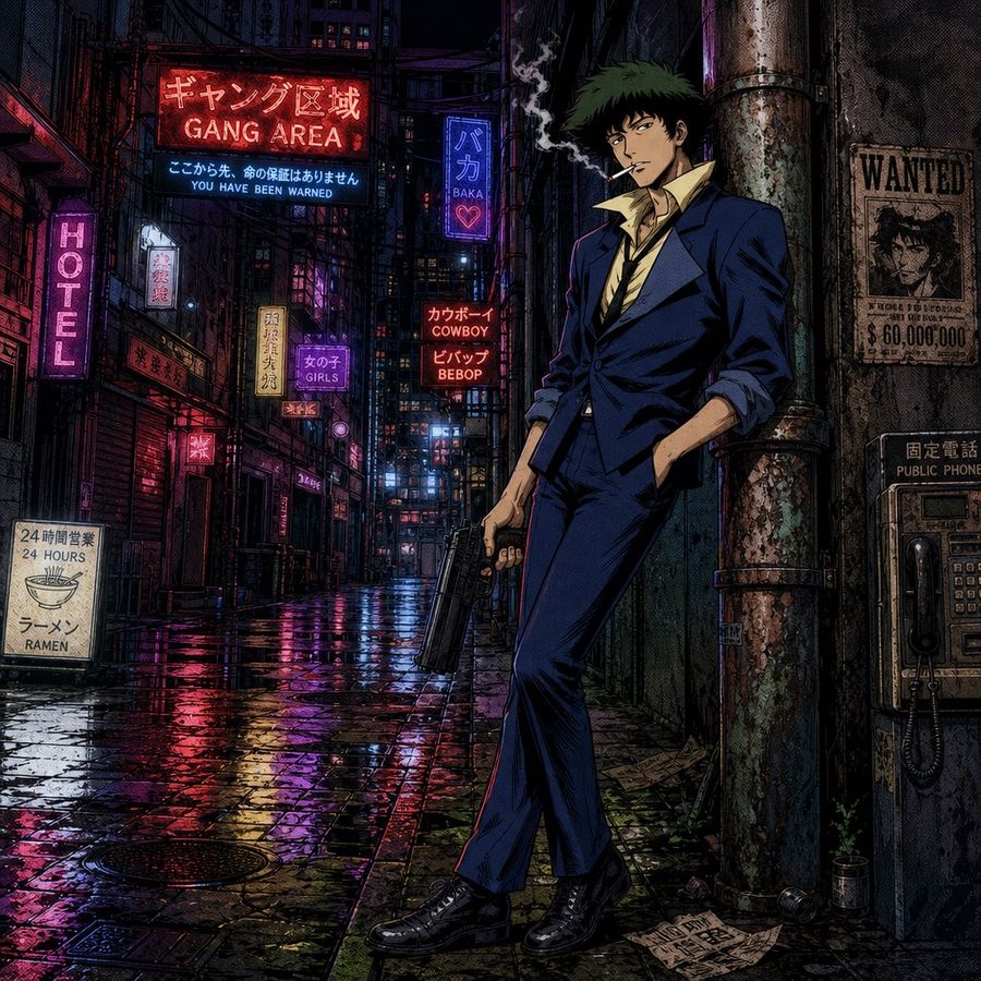 Stile fumetto di Spike Spiegel