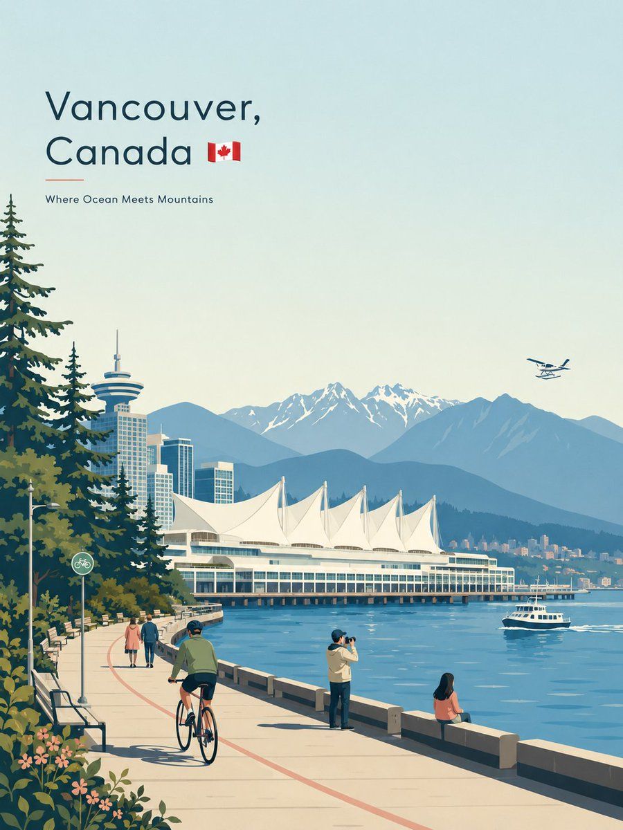 Premium Minimalist Vector Travel Poster