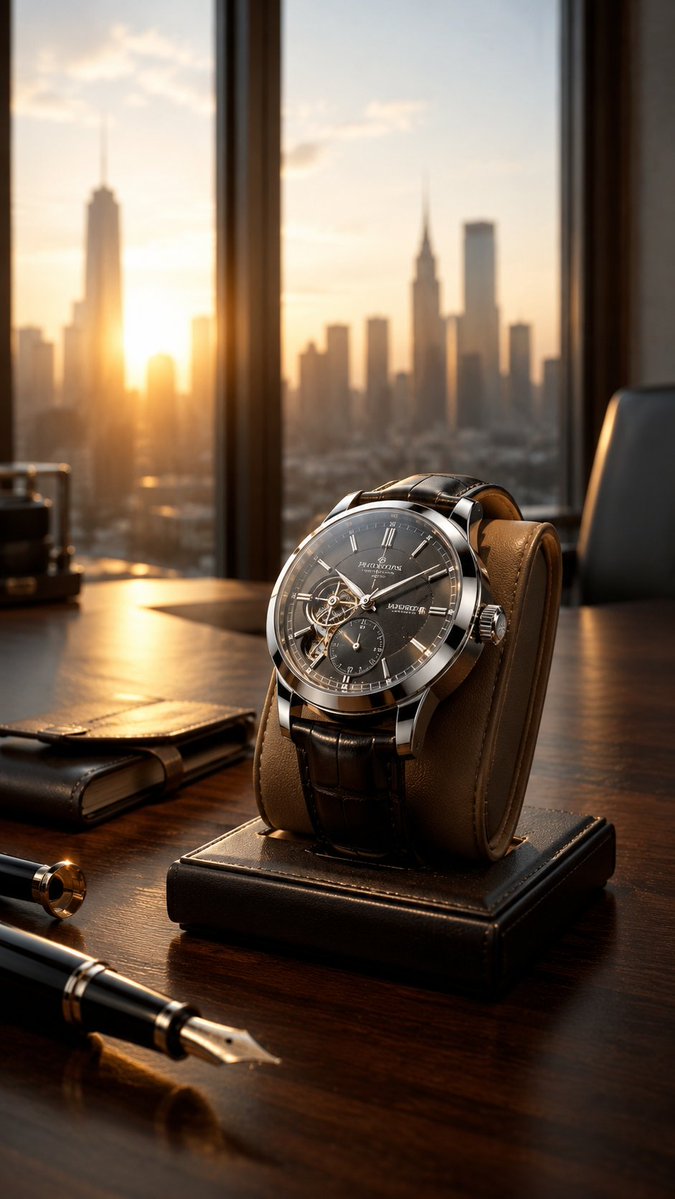 Anuncio comercial de reloj de pulsera de lujo