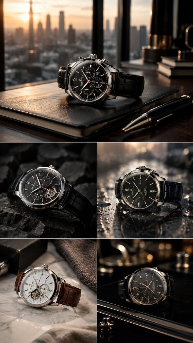 Publicité pour montre-bracelet de luxe