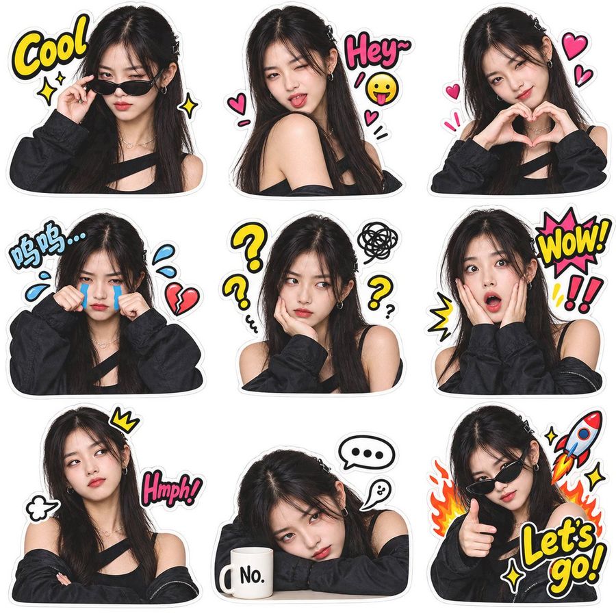 커스텀 밈 스티커 팩 생성기