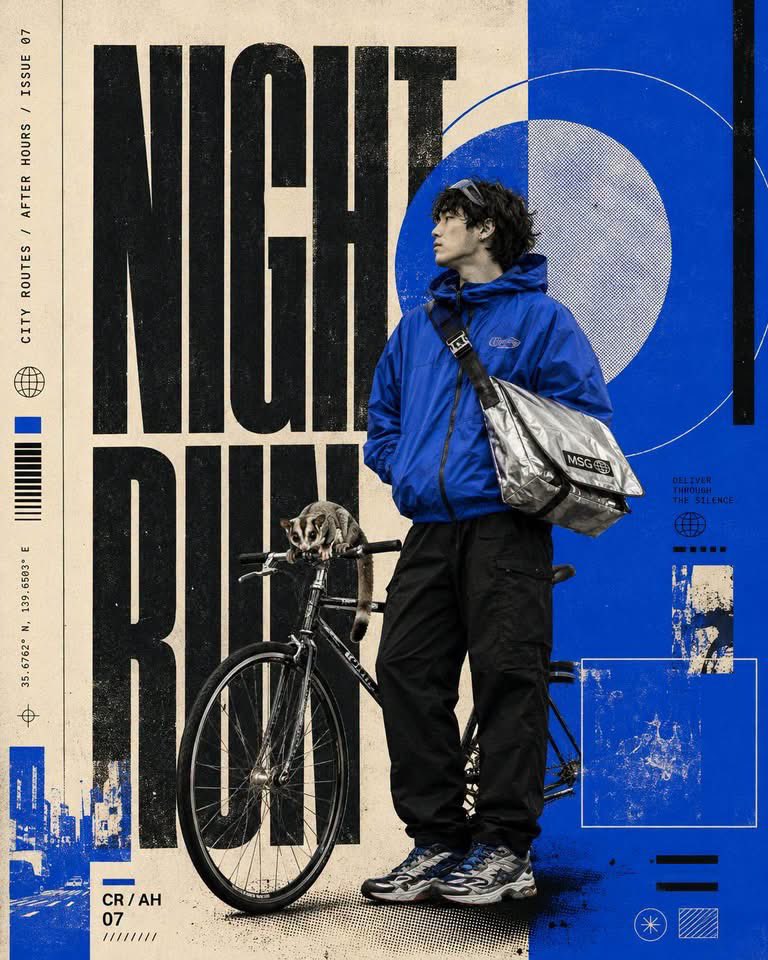 Vintage Modernist Editöryal Kolaj Posteri