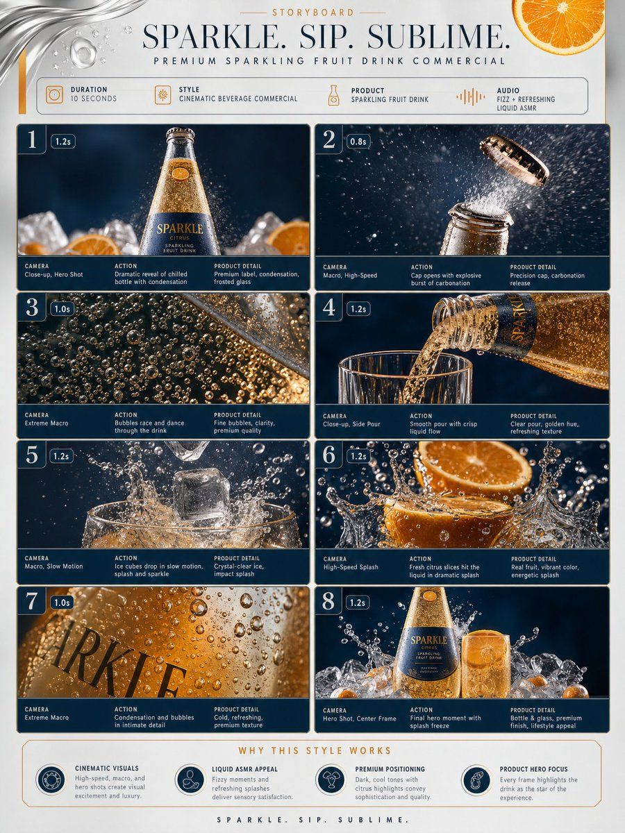 Premium Meyveli İçecek Storyboard'u