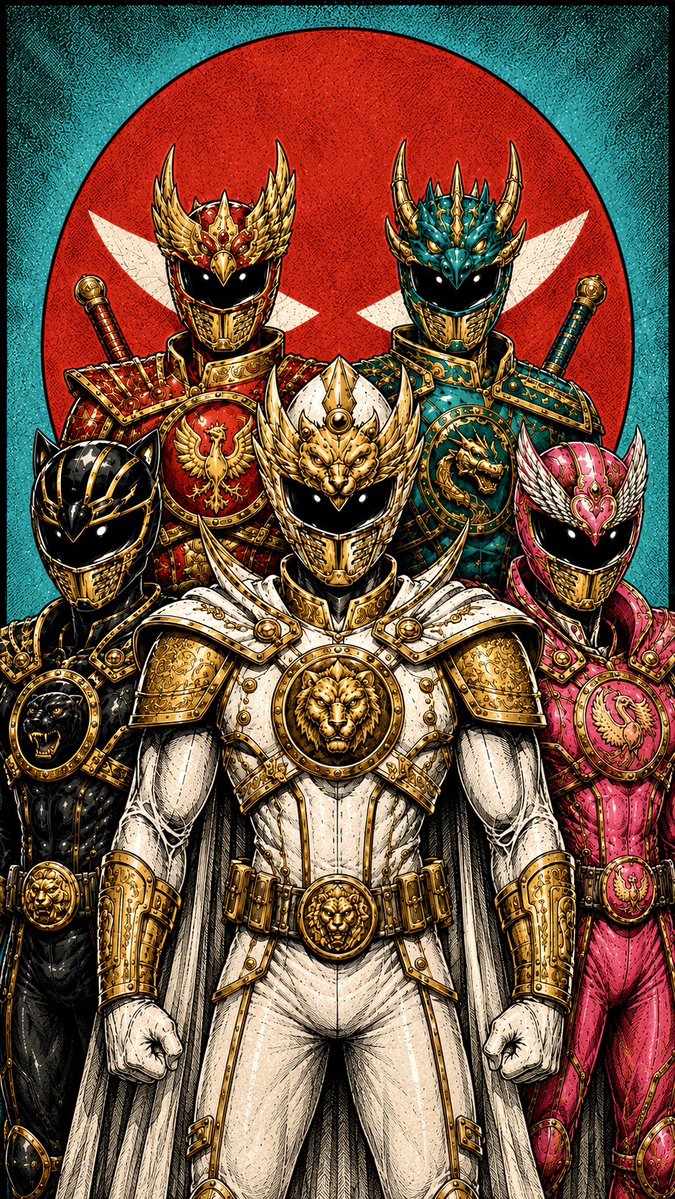 ภาพประกอบการ์ตูนทีม Super Sentei