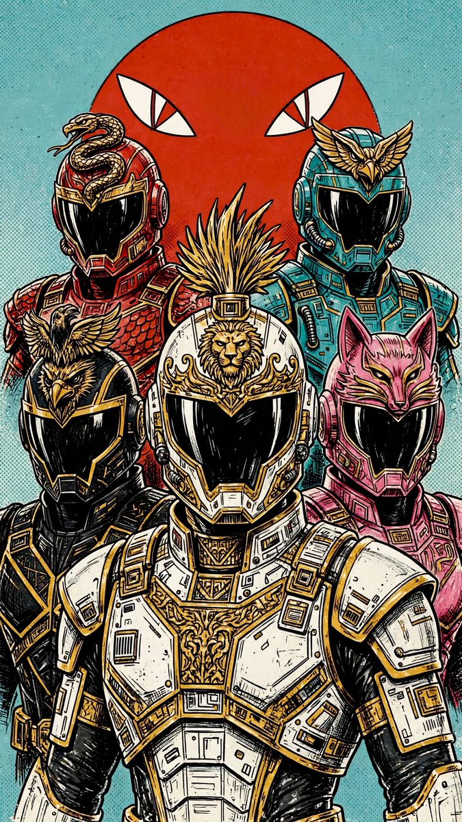 ภาพประกอบการ์ตูนทีม Super Sentei
