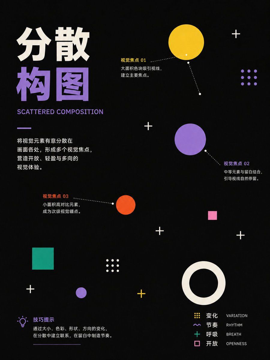 分散构图知识卡片