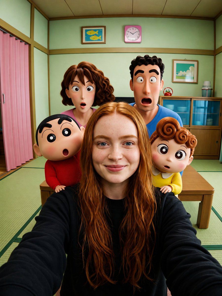 ฉากเซลฟี่แอนิเมชัน 3D สไตล์ภาพยนตร์