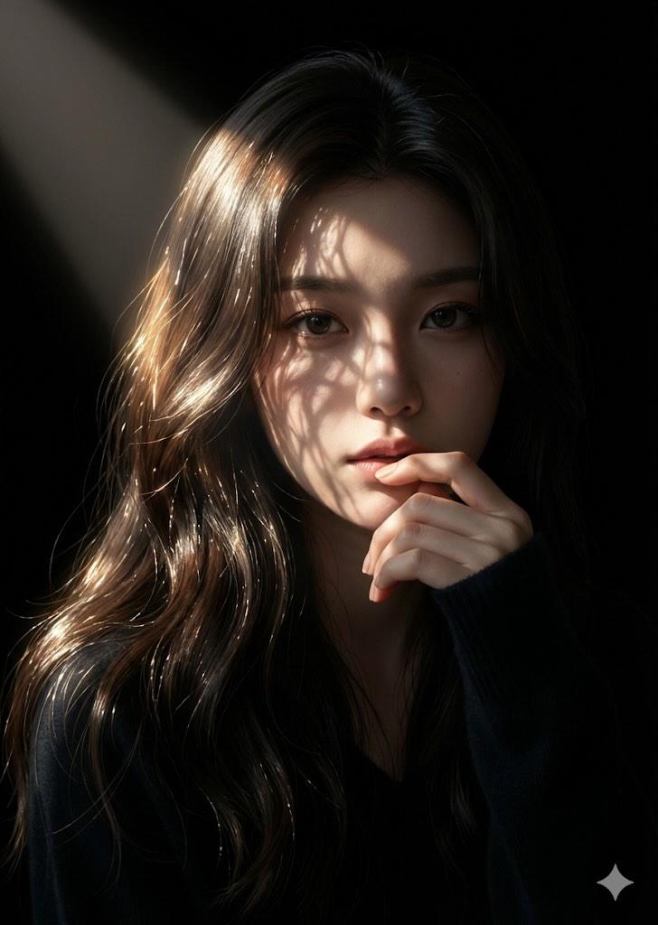 황금빛 영화 같은 인물 사진