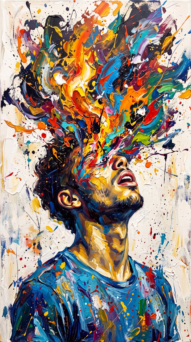 ภาพวาดแนว Abstract Expressionist ที่ระเบิดออกมาเป็นสีสัน