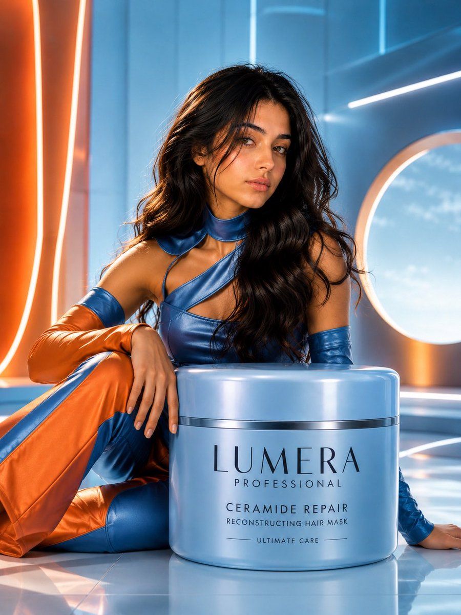 Luxuriöse surreale Haarpflege-Werbung