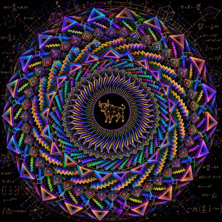 Mandala psicodélico de Tauro