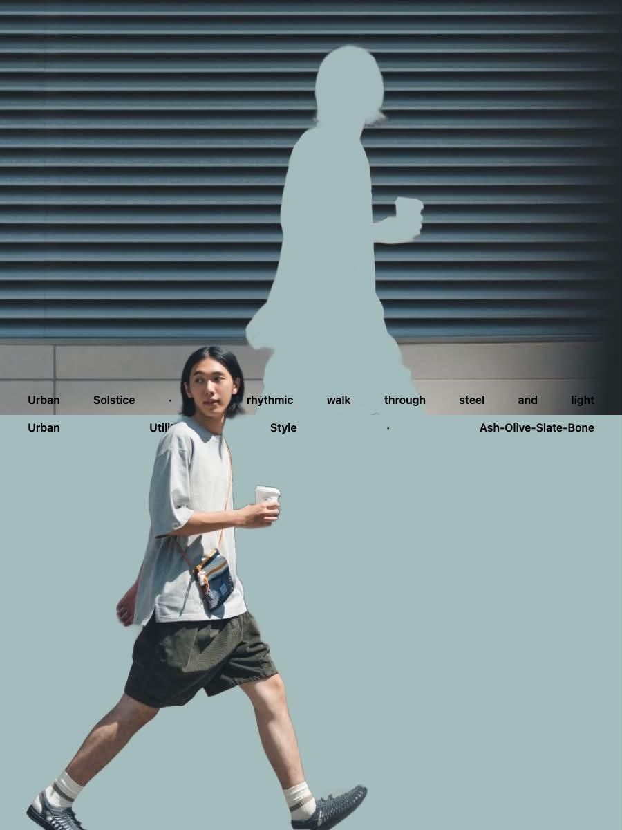 Campagne de mode urbaine minimaliste japonaise