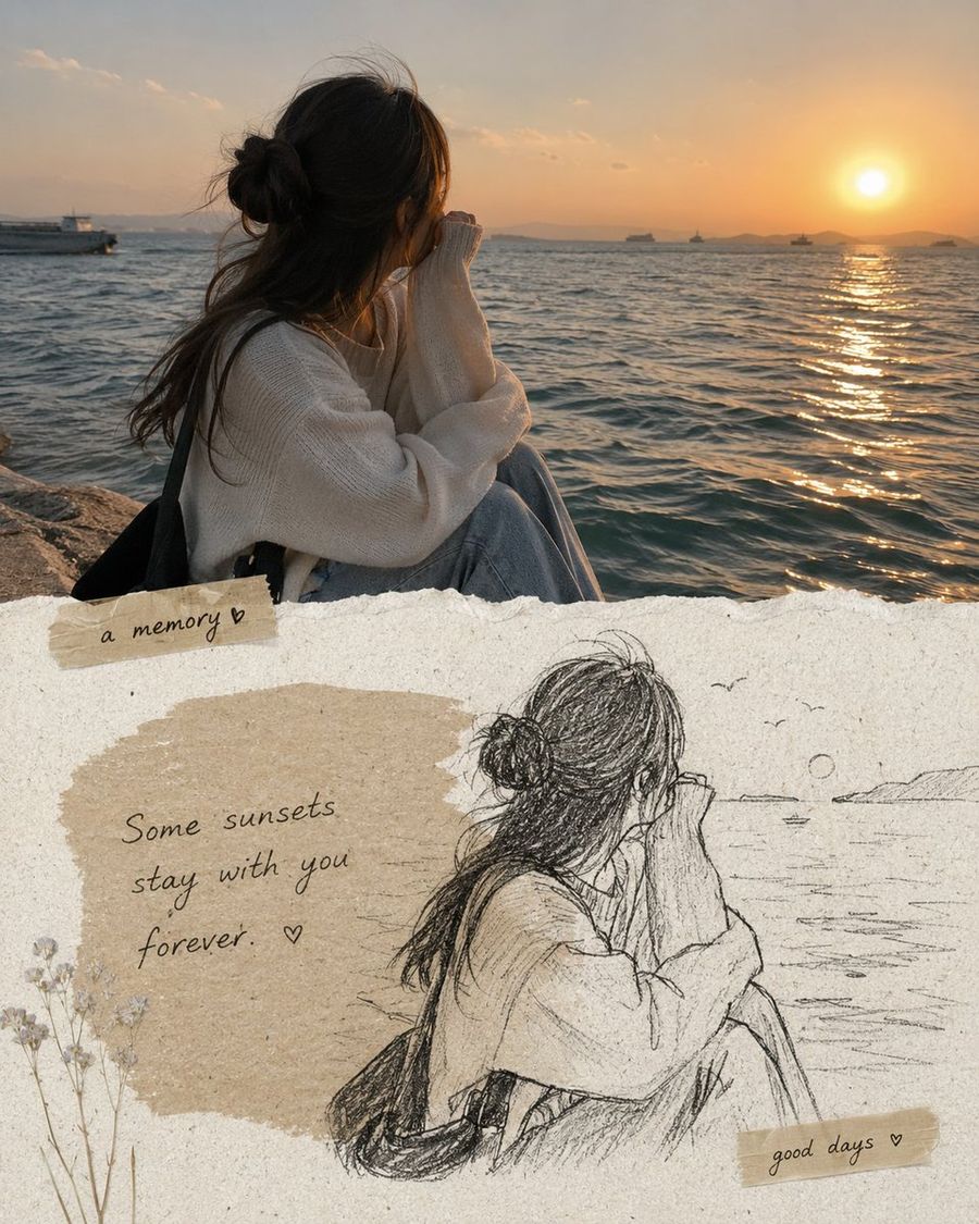 레트로 믹스드 미디어 메모리 카드