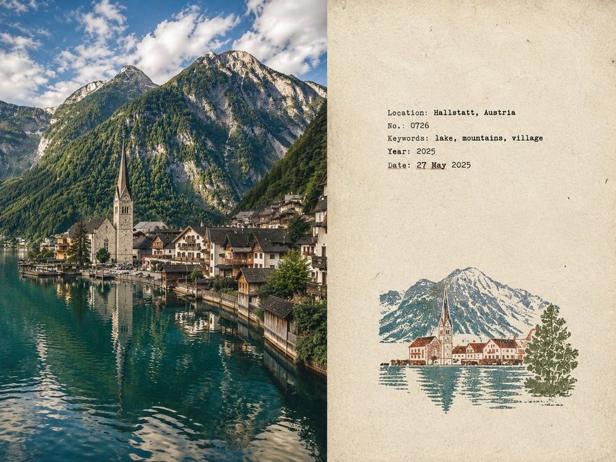 Affiche de collection de notes de voyage