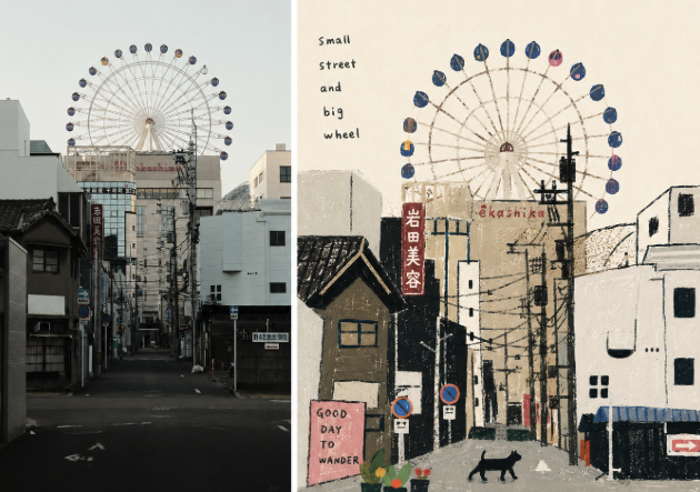 Pôster de Design Narrativo em Arte Popular