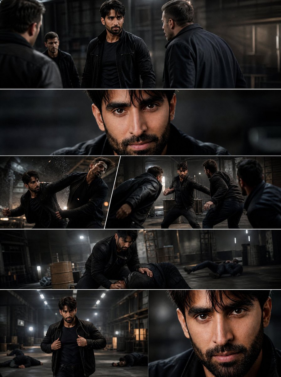 Collage de guion gráfico de acción en almacén