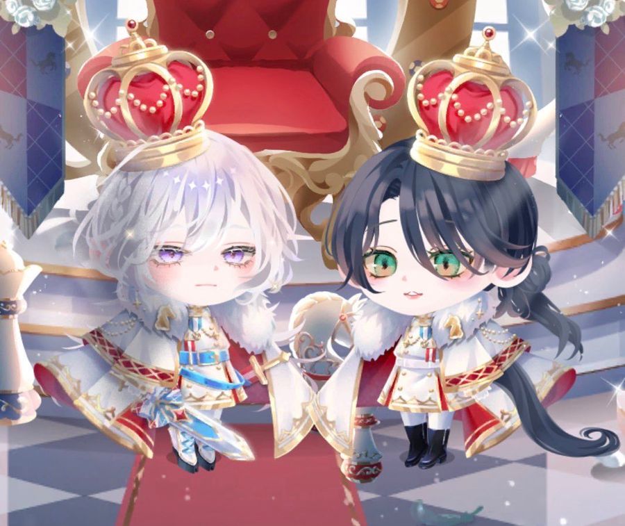 Príncipes gemelos caballo real estilo chibi