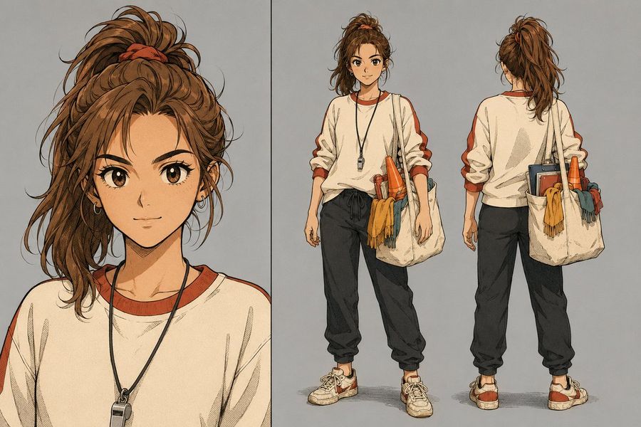Hoja de personaje de anime Gen Z