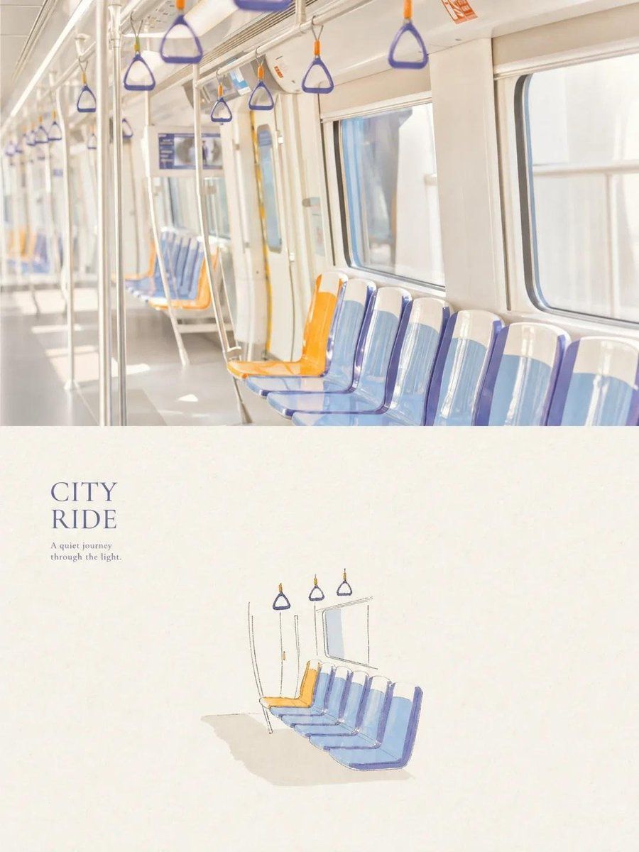Fotografía de interiores de tren urbano moderno