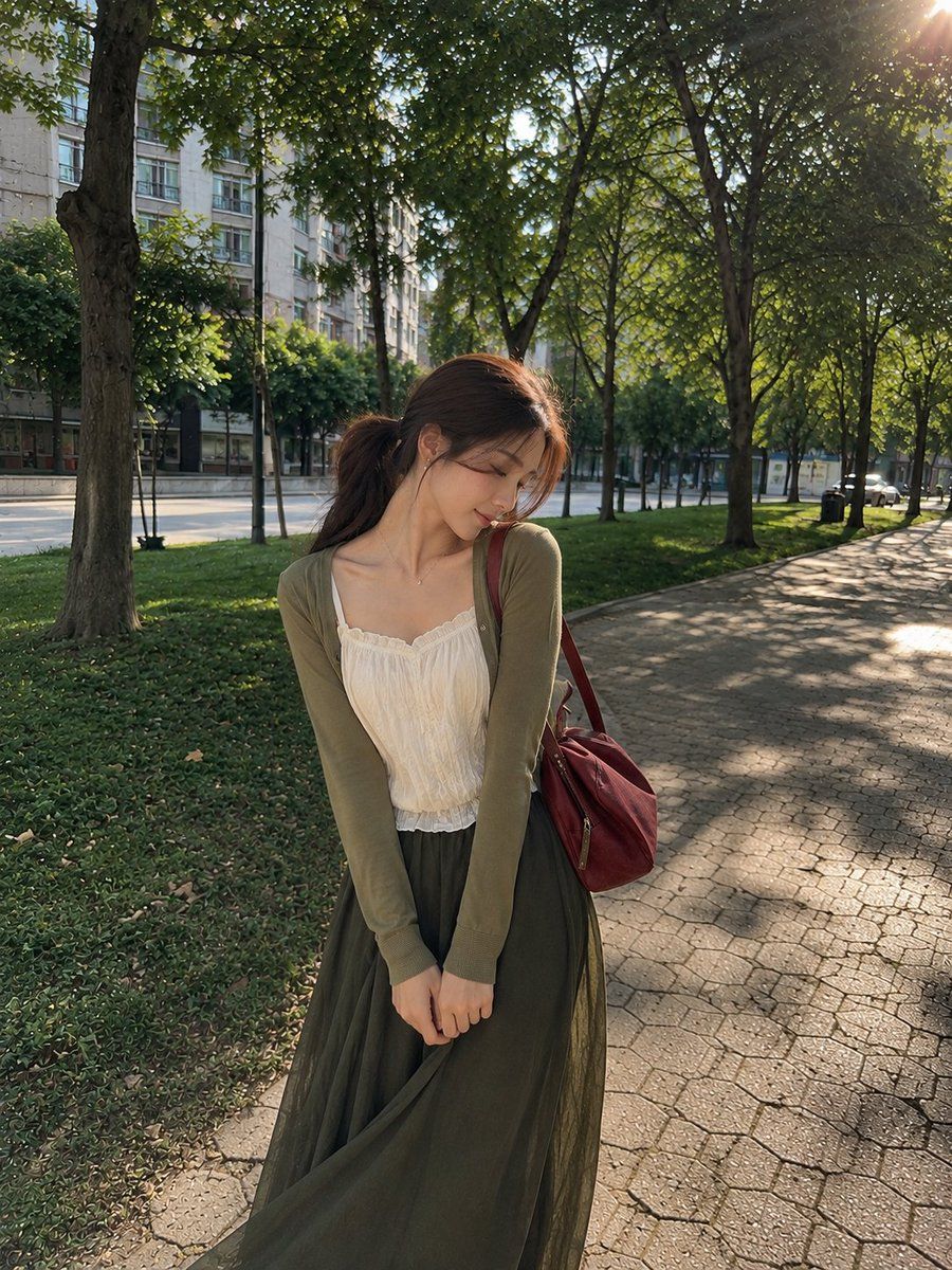 Photorealistic Urban Park Portrait