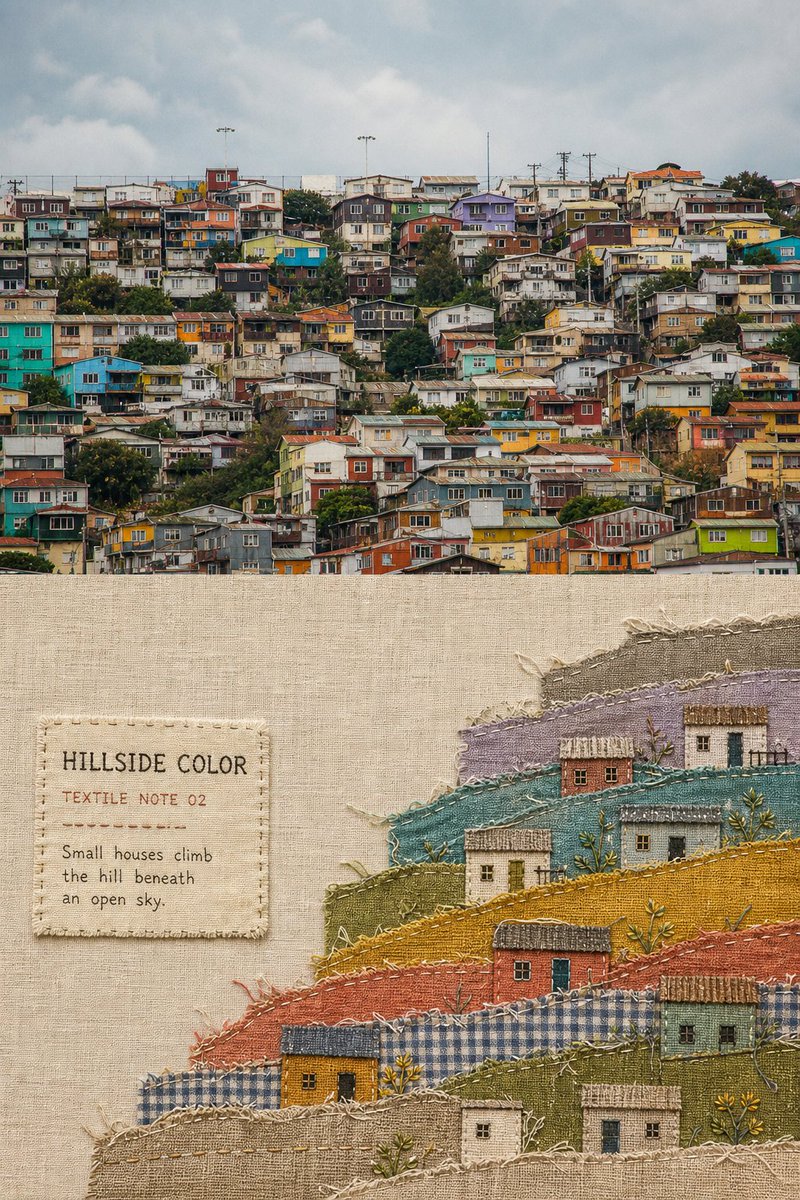 Kumaş Kolaj Seyahat Anısı Posteri