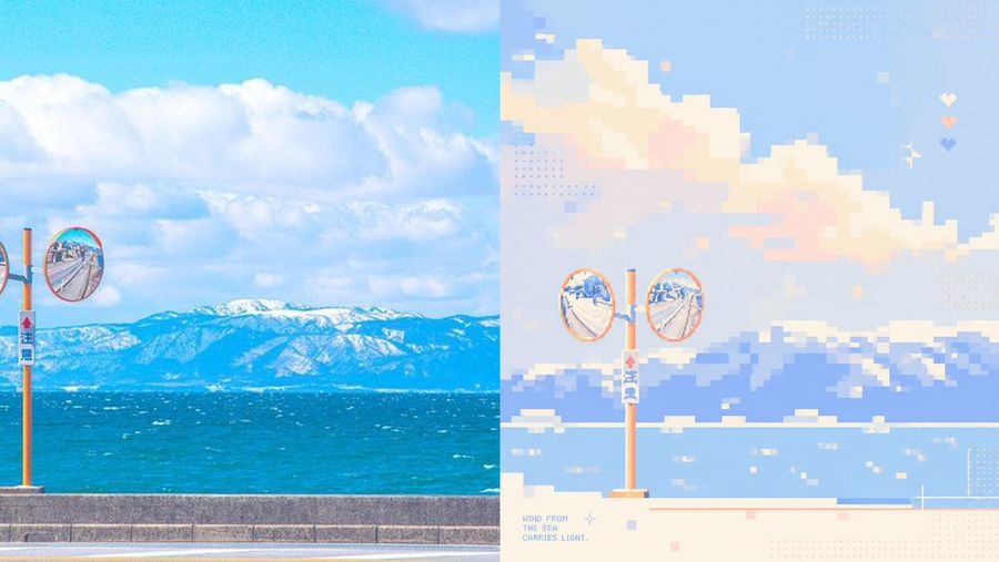 粉彩像素海岸重構